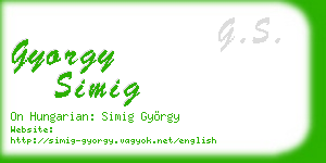 gyorgy simig business card